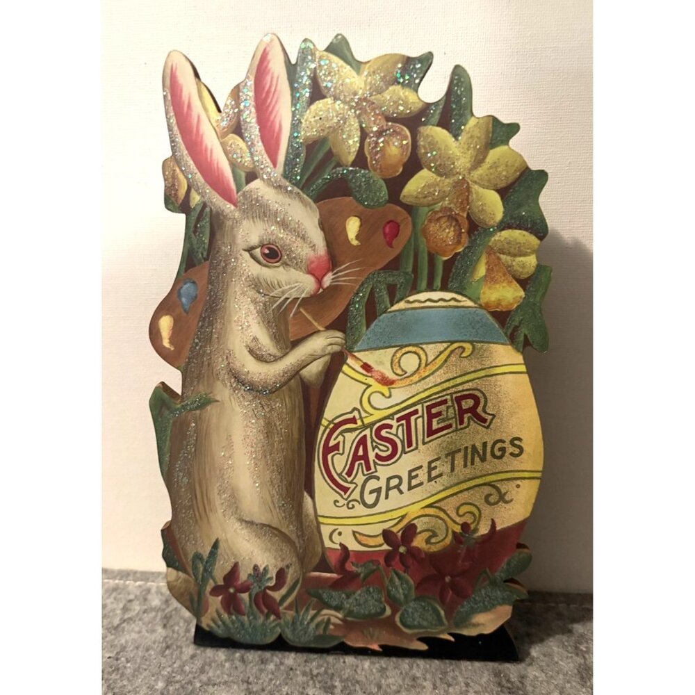 Wooden Musical Easter Plaque In Box , Plays Easter Parade #3060